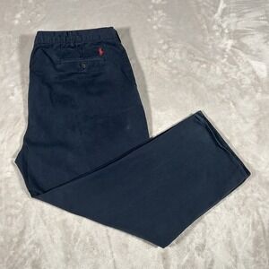 VTG 90s Polo Ralph Lauren Pant Men 46Bx30 BIG Blue Preston Pant Classic Chino